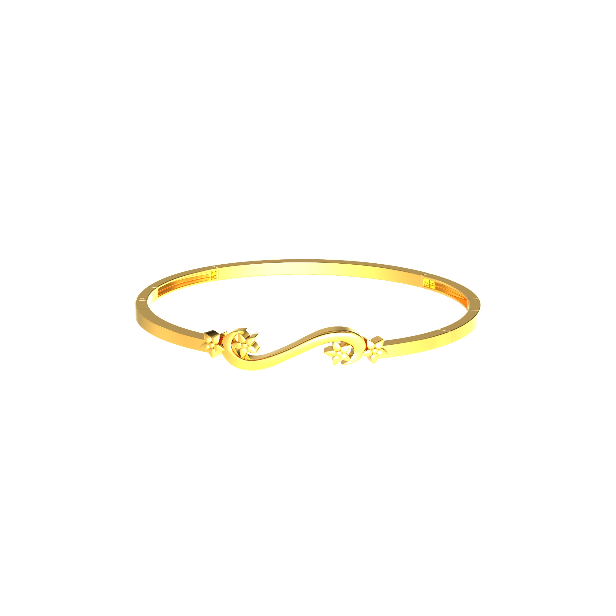 Joint Flower Design Gold Bracelet