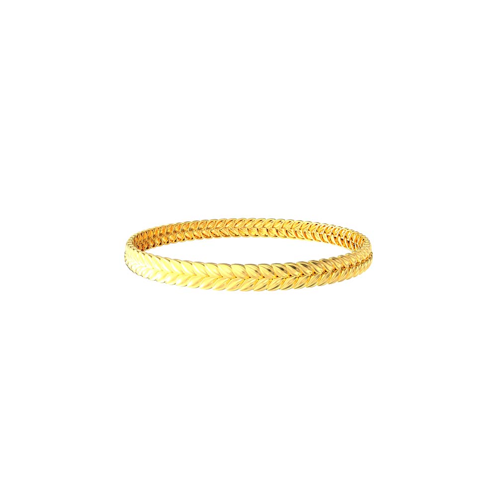 Paddy Leaf Design Gold Bangles