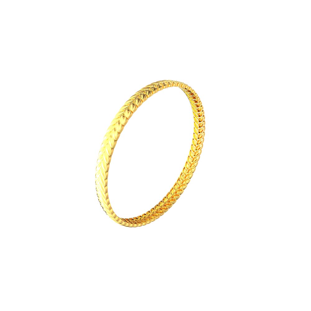 Paddy Leaf Design Gold Bangles
