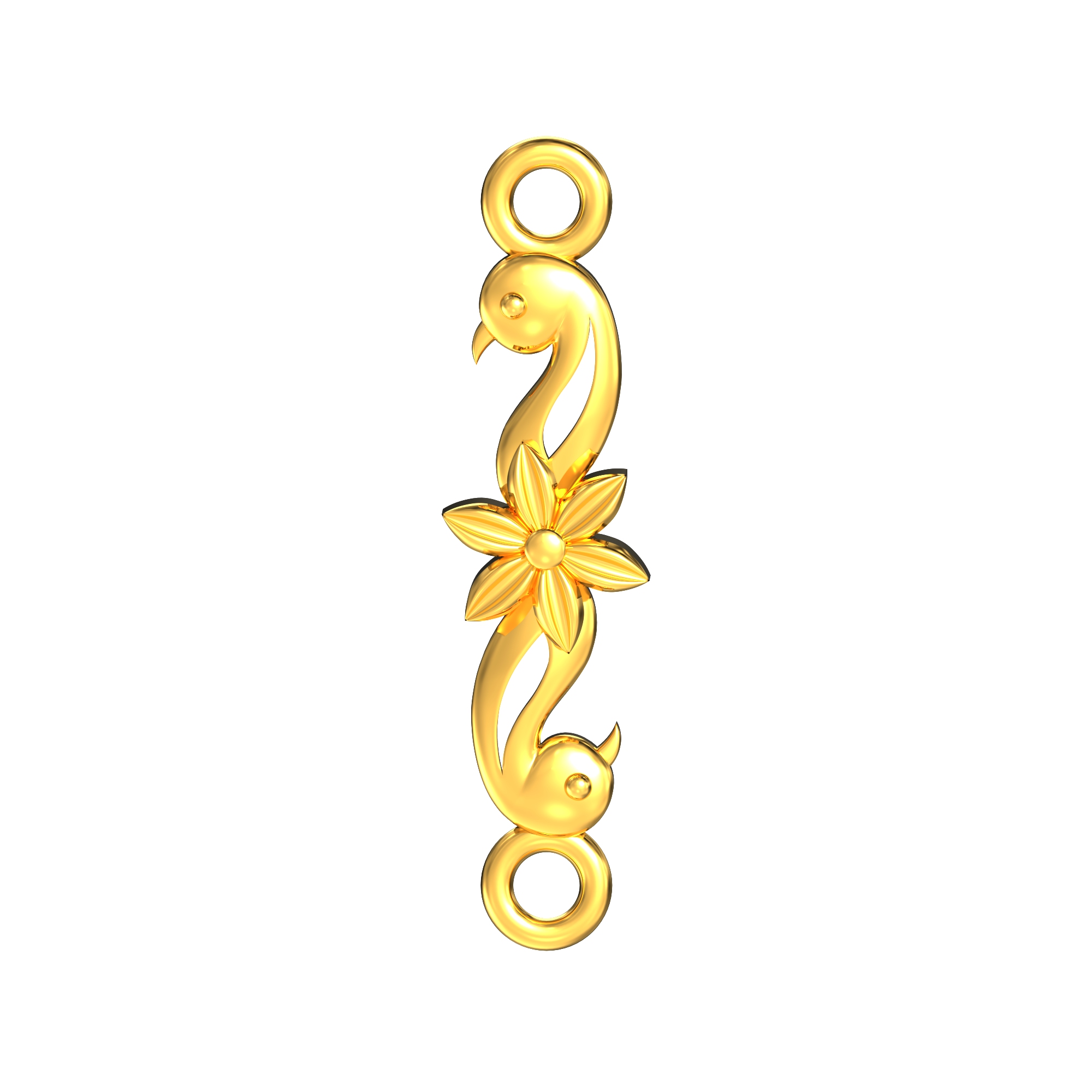Peacock Shape Gold Mugappu