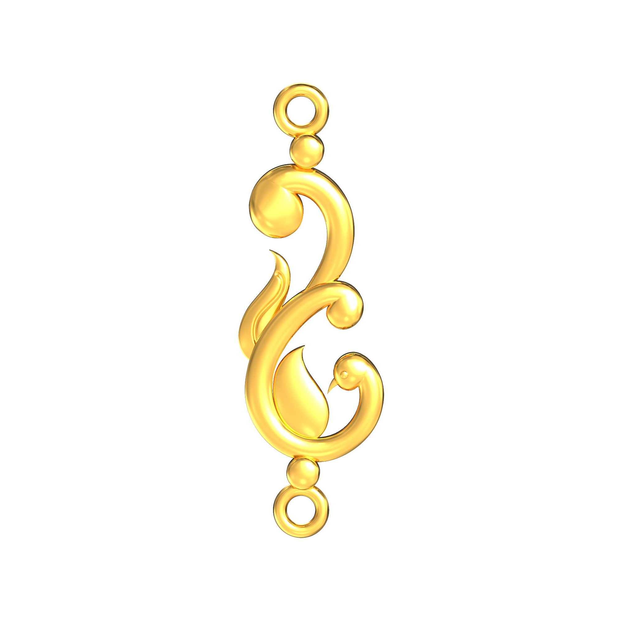 Peacock Structure Gold Mugappu