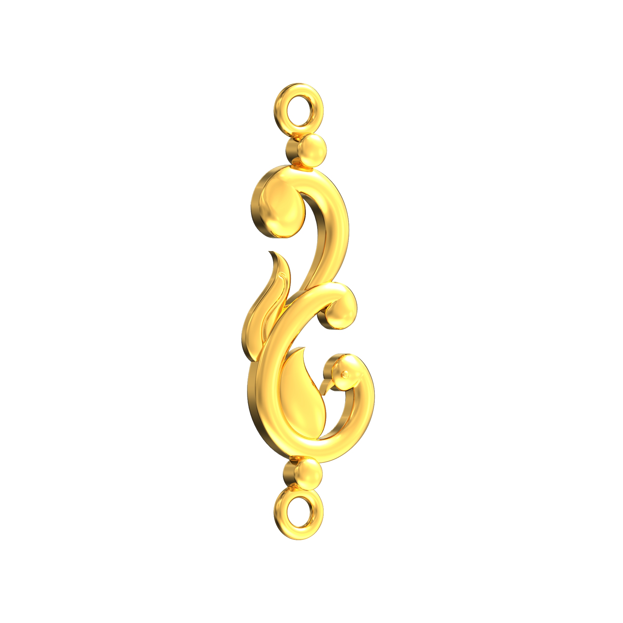 Peacock Structure Gold Mugappu