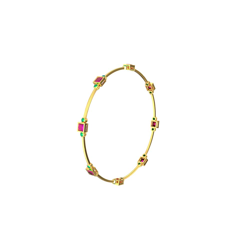 Square Design Gold Bangles For Women