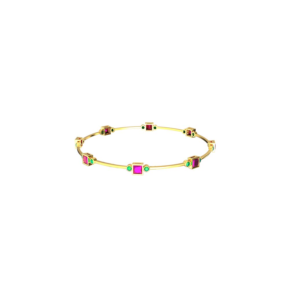 Square Design Gold Bangles For Women