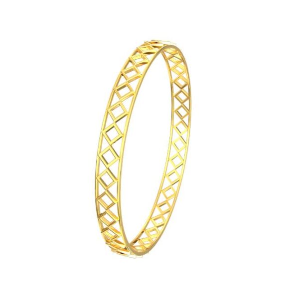 Square Design Gold Bangles