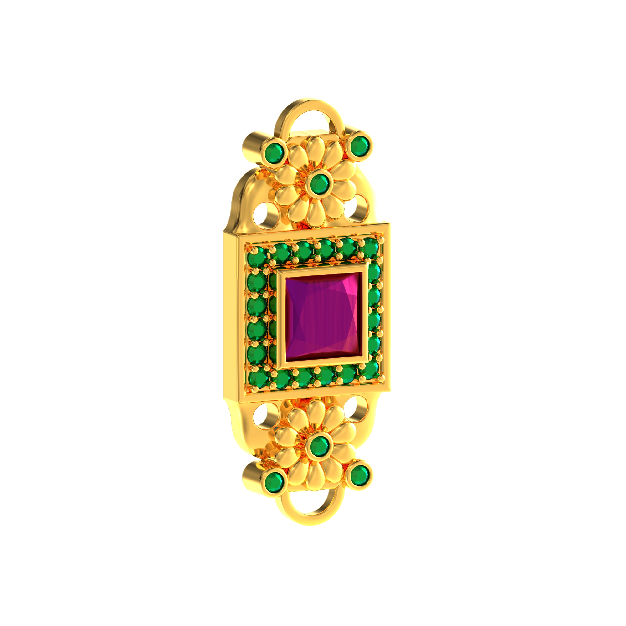 Square Shape Gold Mugappu