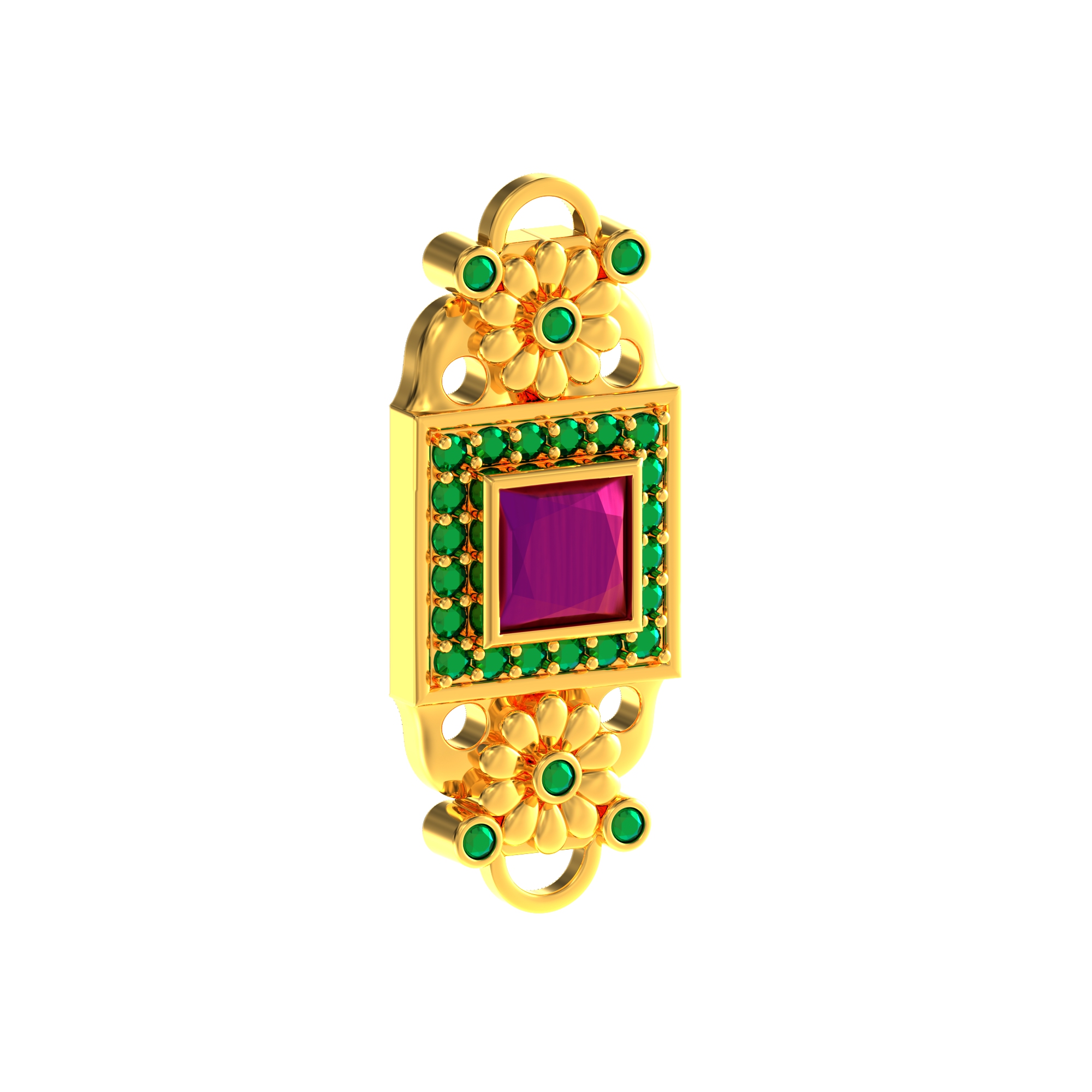 Square Shape Gold Mugappu