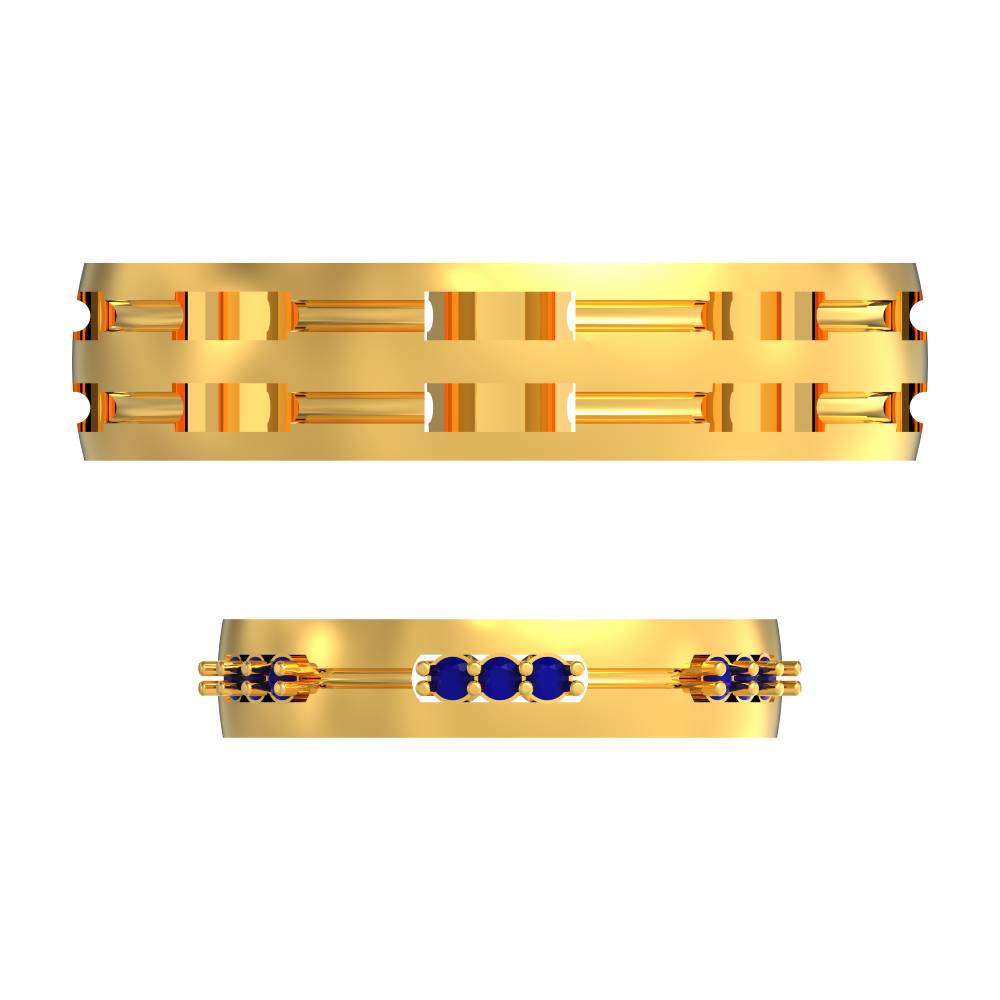 Circle Shape Gold Couple Ring
