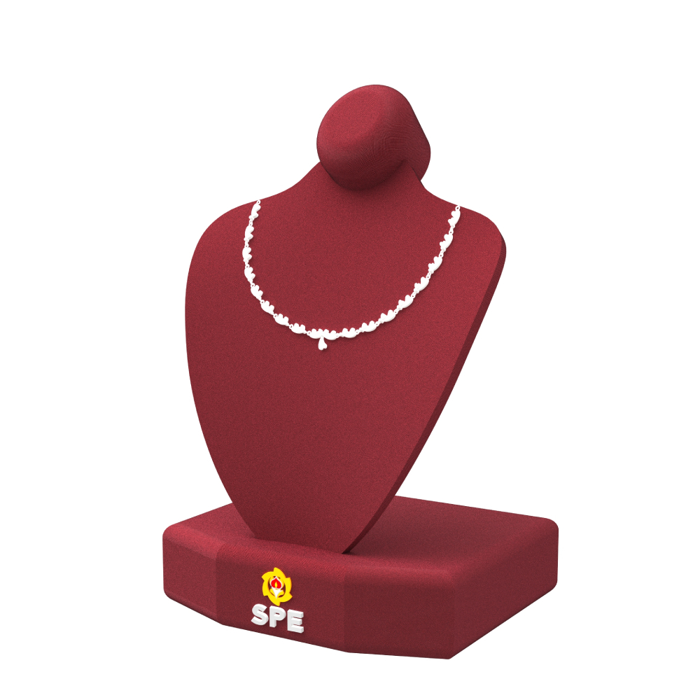 Double Hearted Silver Necklace chennai