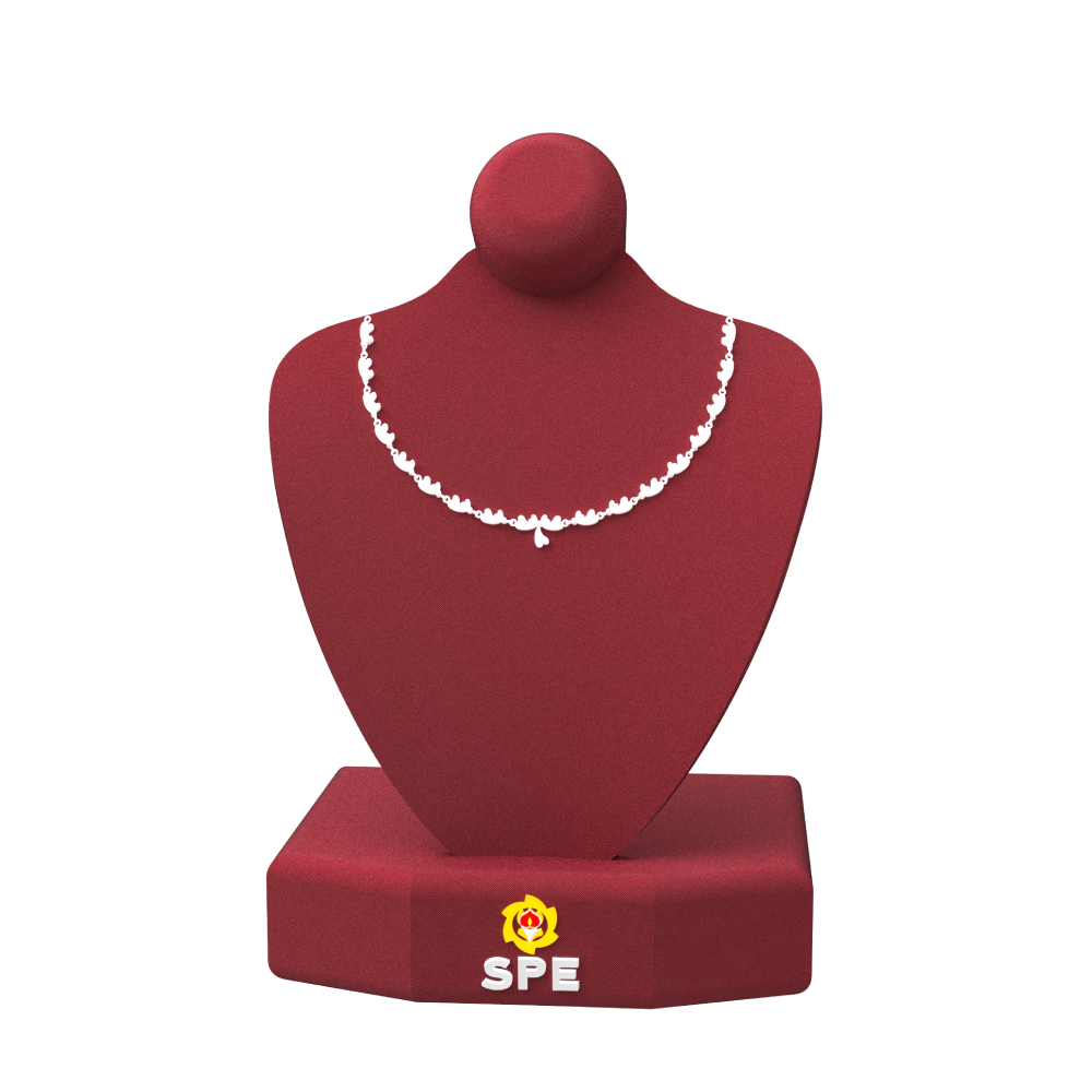 Double Hearted Silver Necklace
