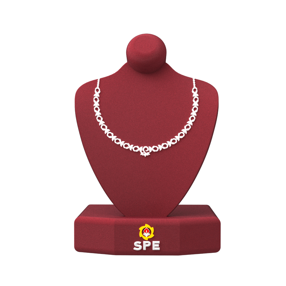 Floral Silver Necklace Beauty