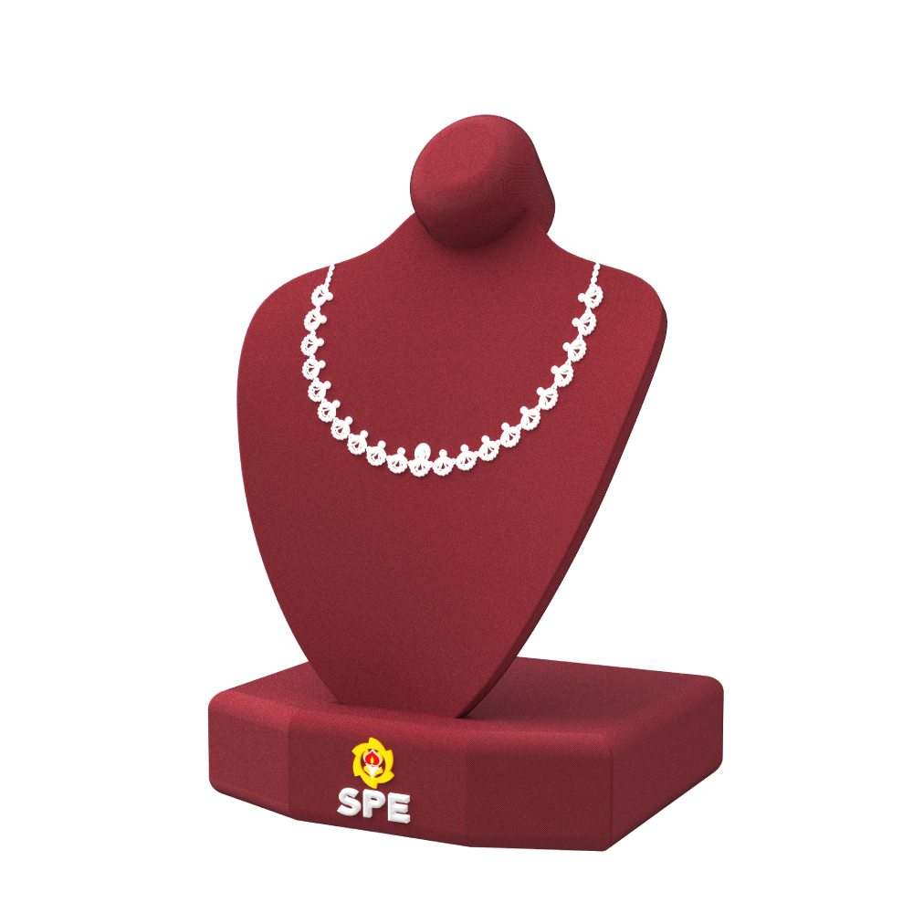 Floral Themed Silver Necklace chennai