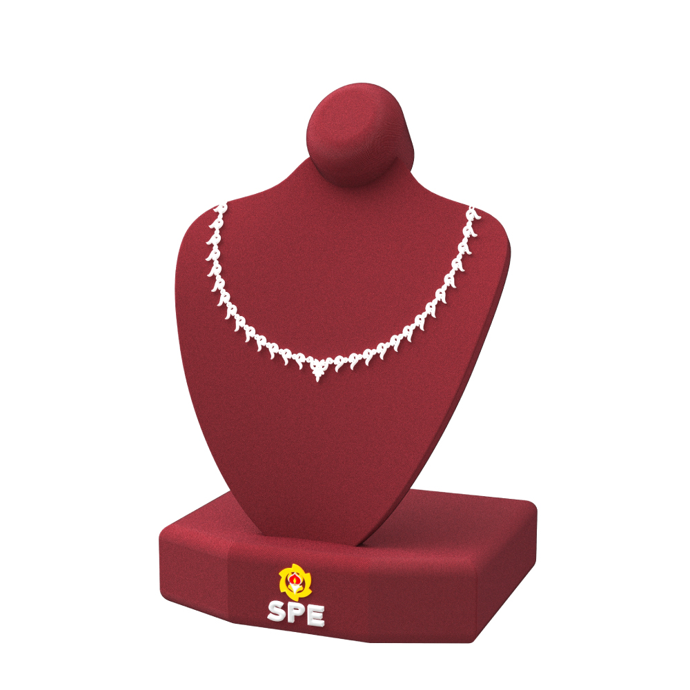 Flower At Center Silver Necklace chennai