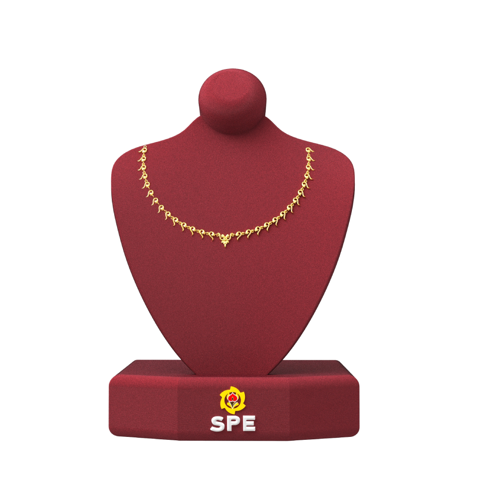 Flower At Centre Gold Necklace