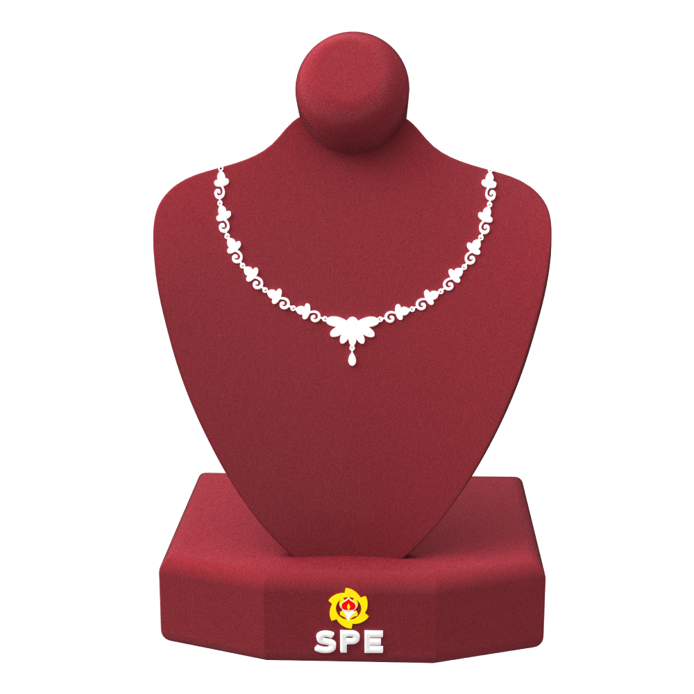 Leaf shape Silver Necklace
