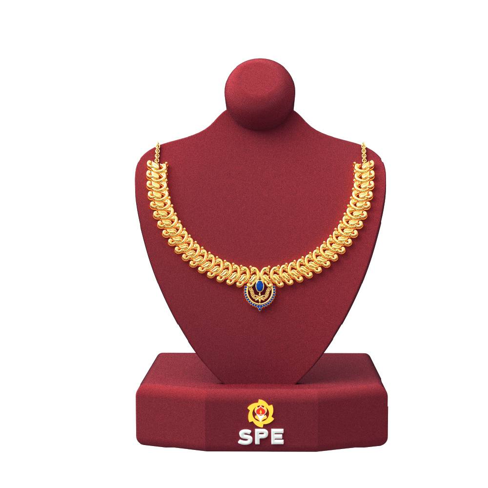 Peacock Design Gold Necklace