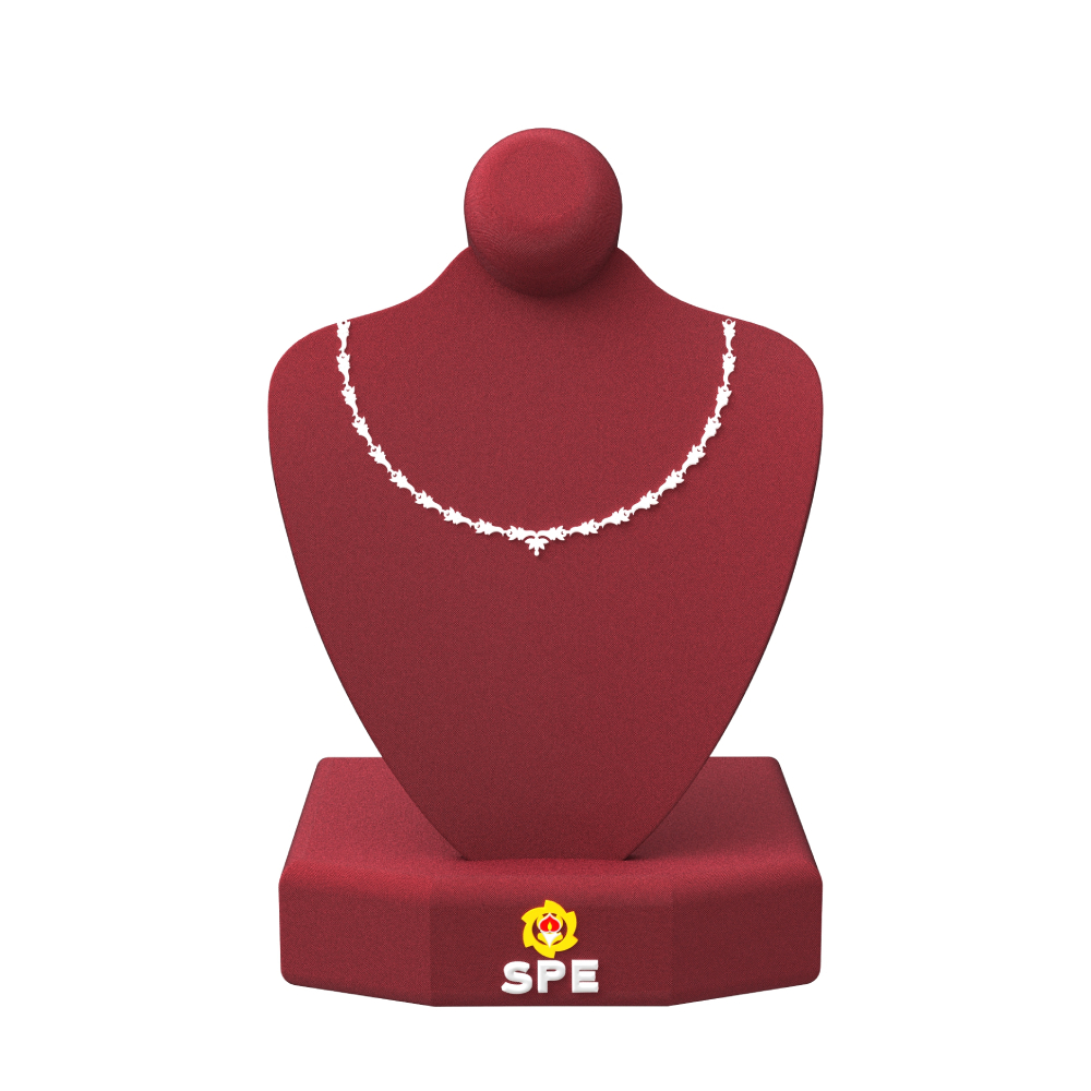 Petal Design Silver Necklace