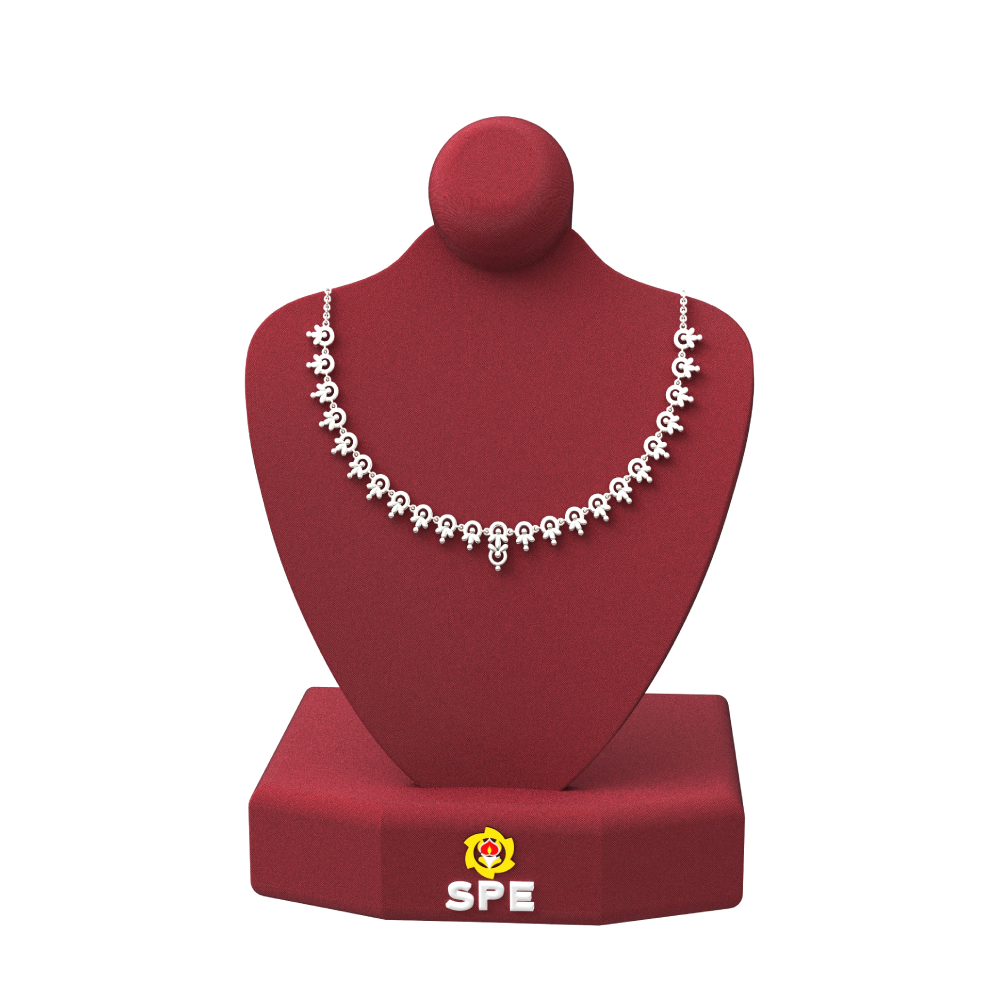 Silver Necklace With Nature Design