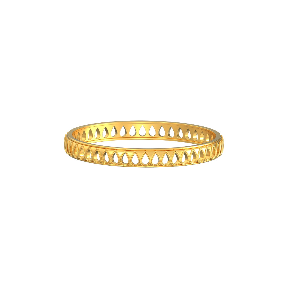 22K Gold Nature Pear Shape Bangle