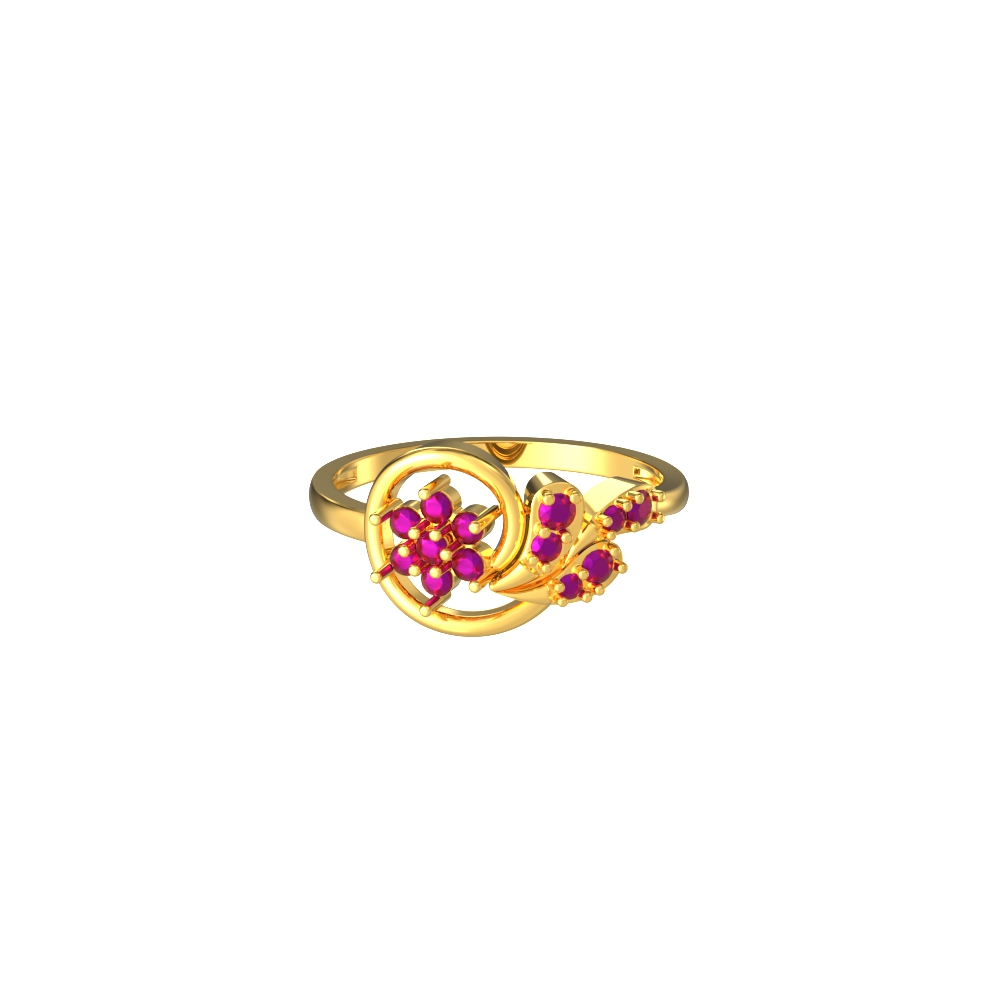 22k Attractive Gold Nature Stone Ring