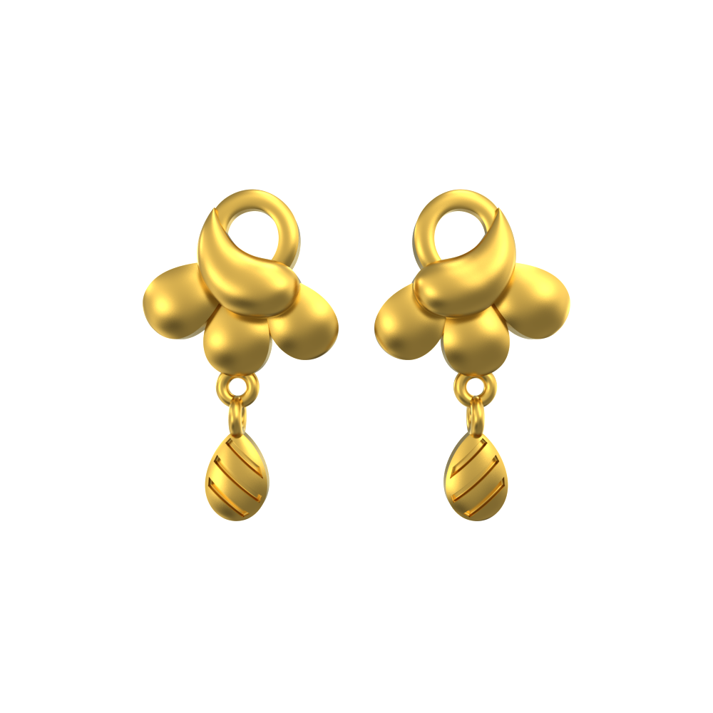 22k Classy Flower Design Earring