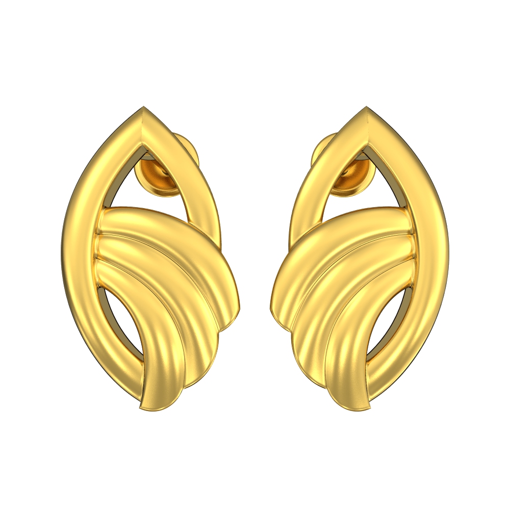 22k Marquise Shape Gold Earring