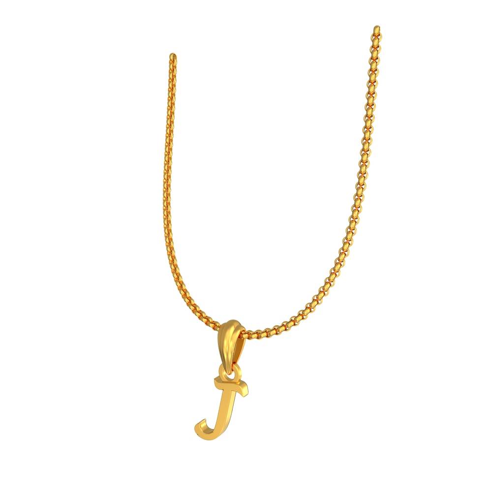 Alphabet Letter Gold Pendant