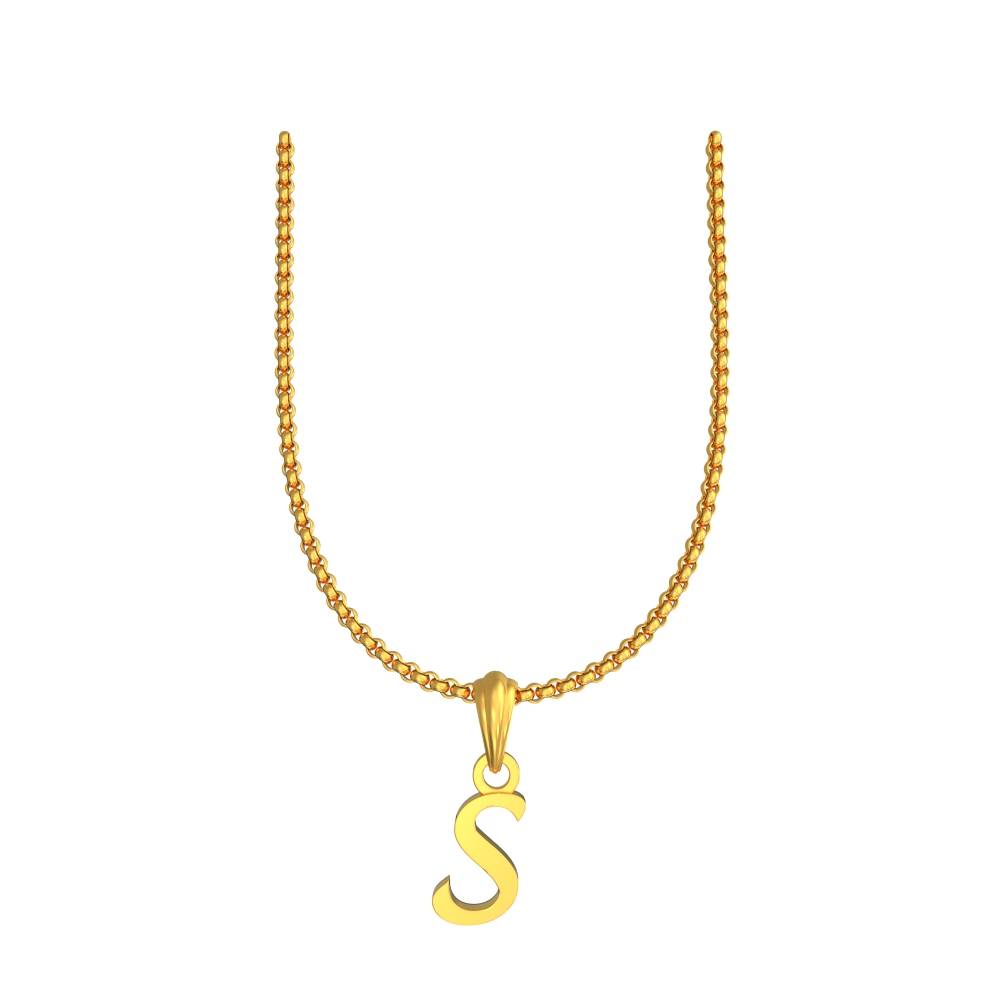 Alphapet Letter Gold Pendant