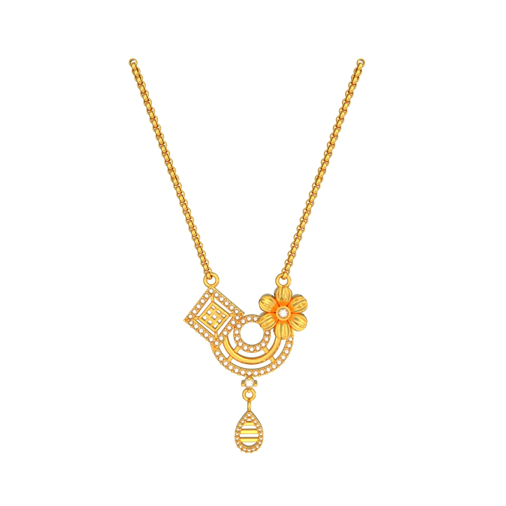 Attractive Gold Geometric Pendant