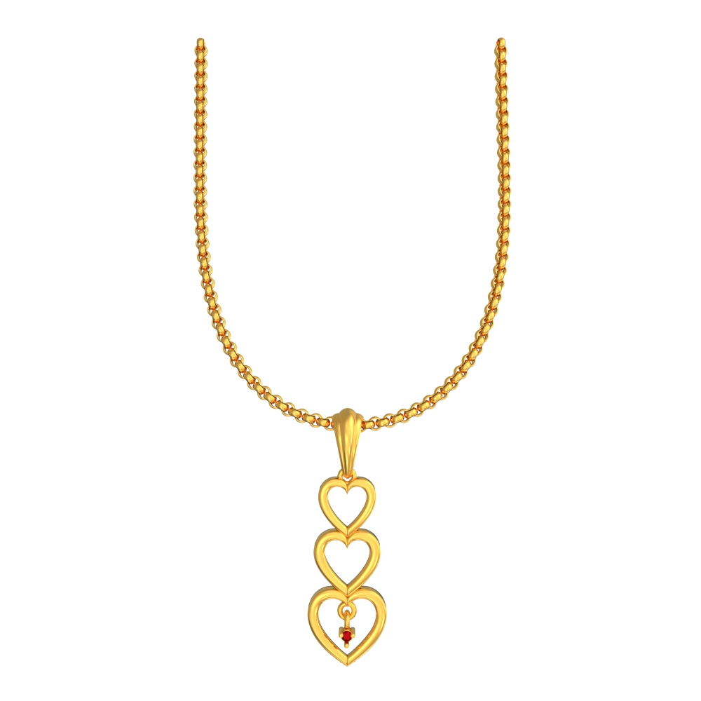 Attractive Heart Single Stone Pendant