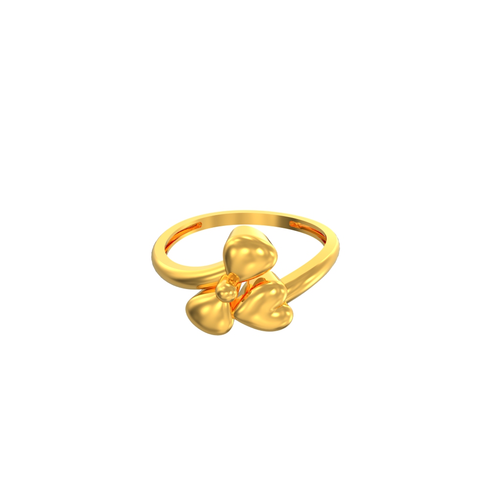 Heart Design Gold Ring