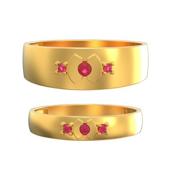 Circle-shaped-Couples-Gold-Ring