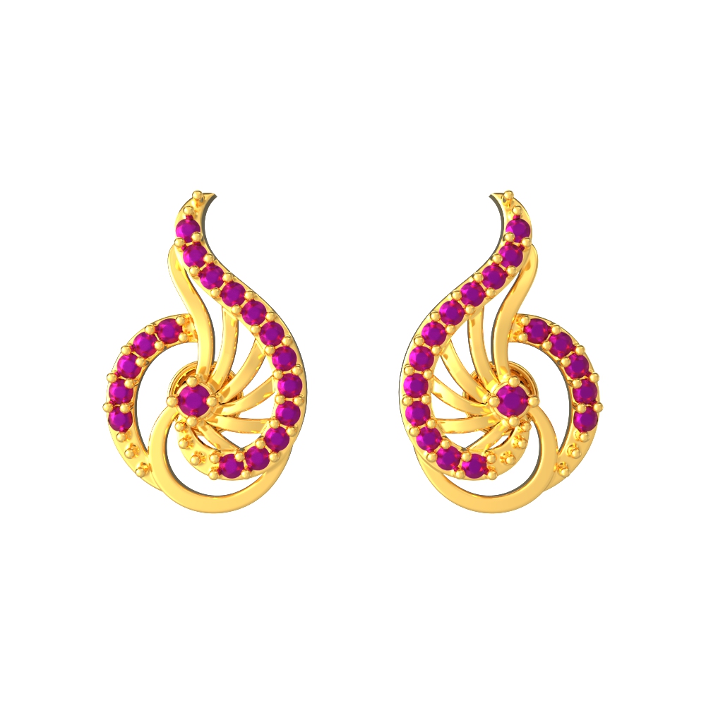 Curve Studs Gold