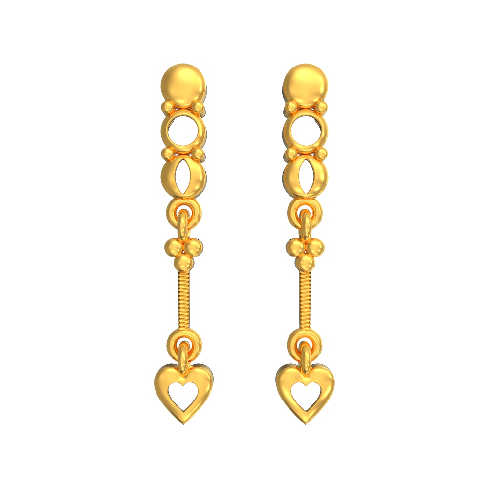 Dangling Love Swing Gold Earring