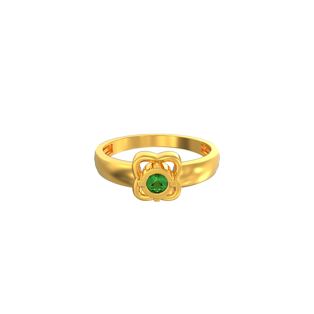 Dazzling Floral Design Gold Ring