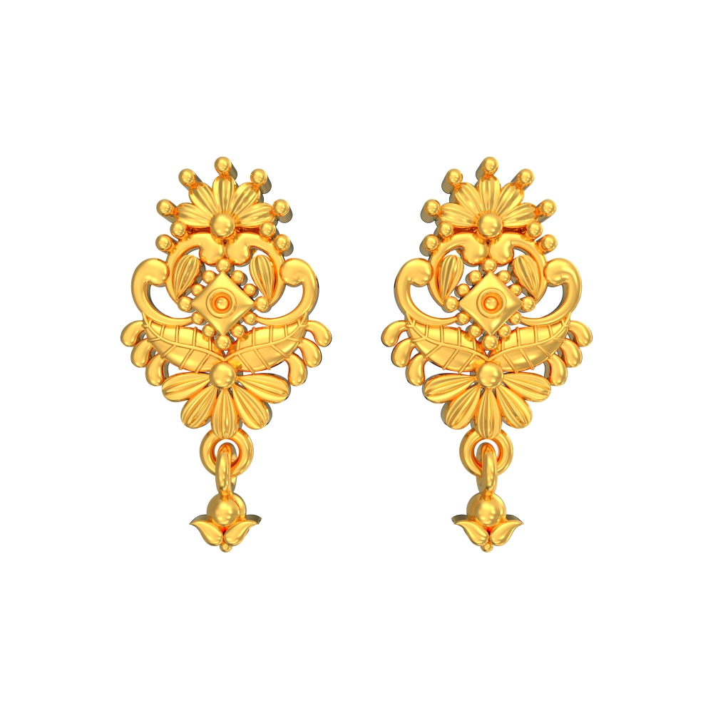 Elegant Flower Gold Earring