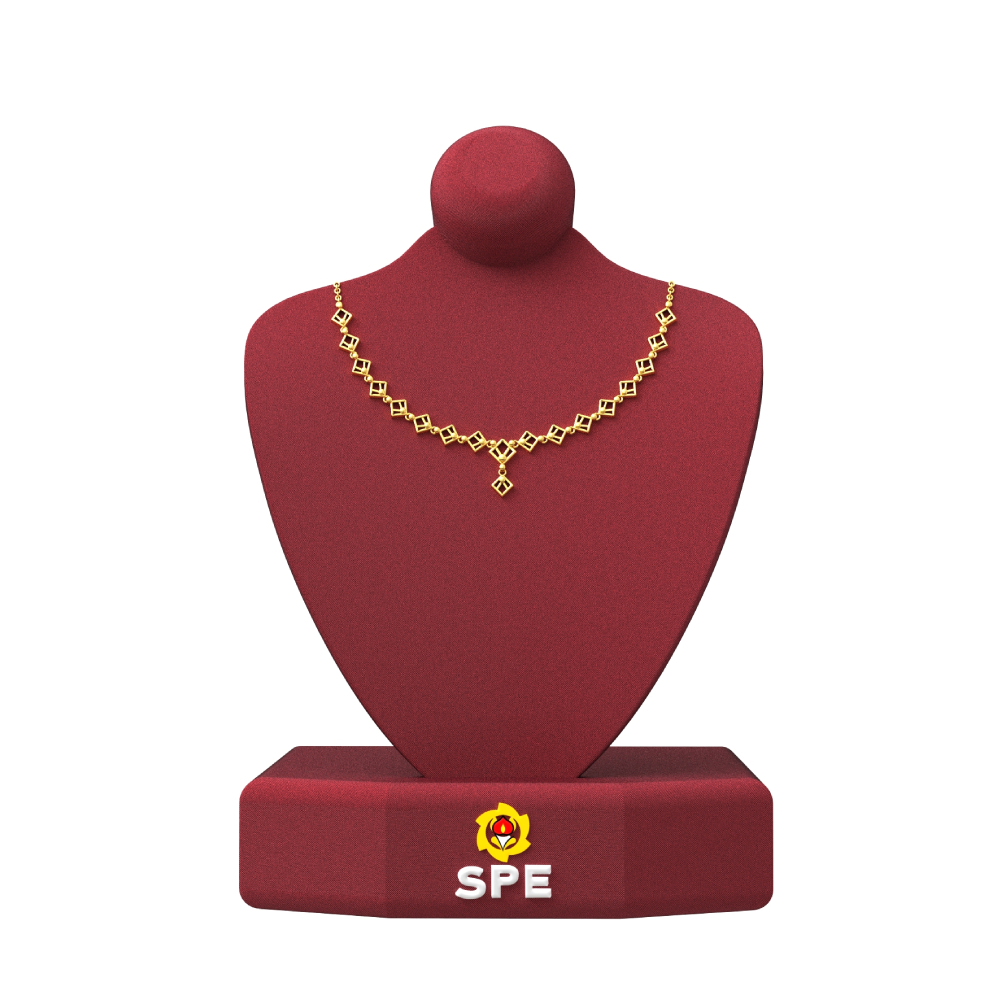 Enticing Rhomb Gold Necklace