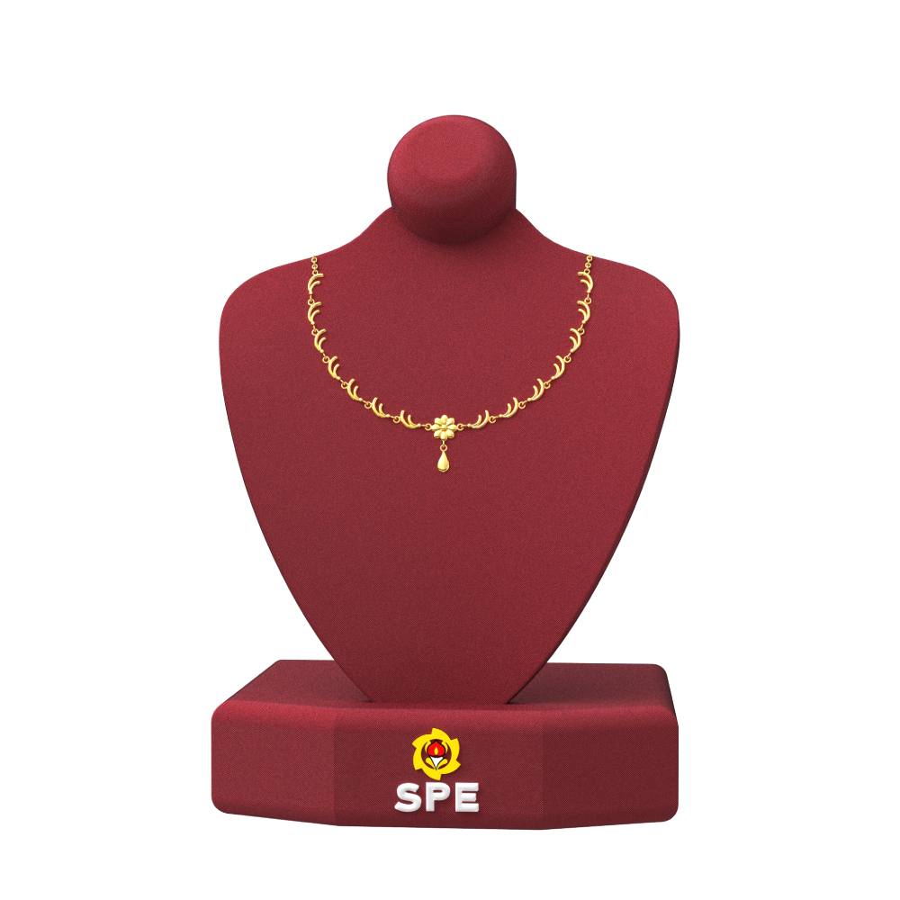 Exquisite Floral and Leaf Gold Necklace
