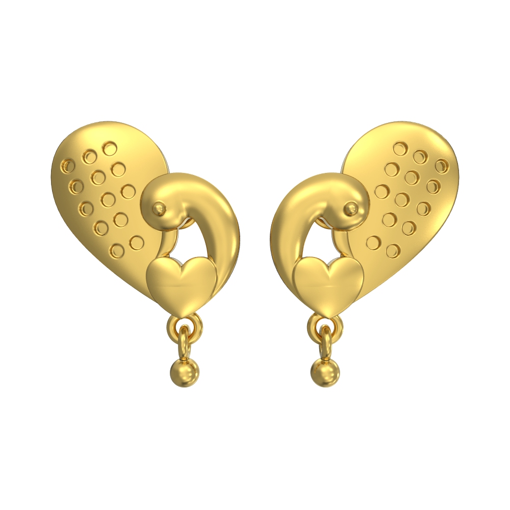 Gold Earring | Trendy Peacock Gold Earring