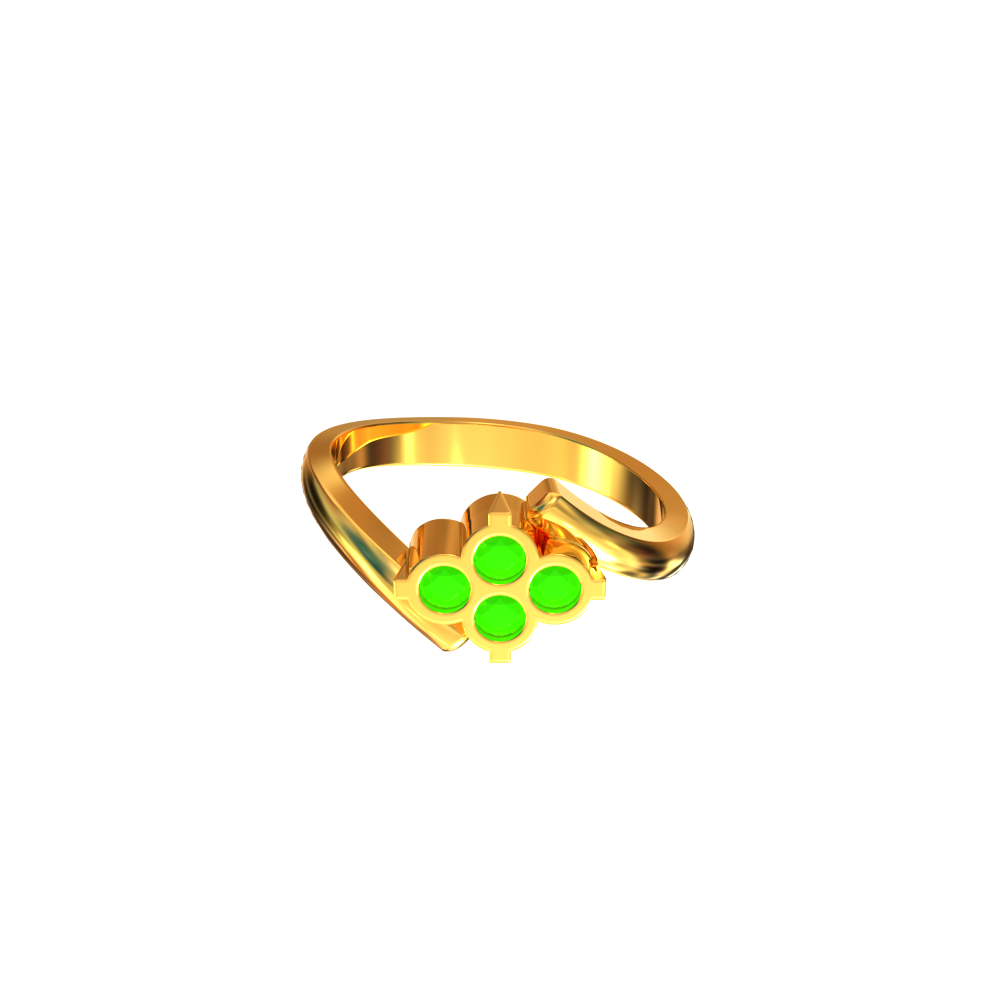 Elegant Woman's Ring With Four Stone