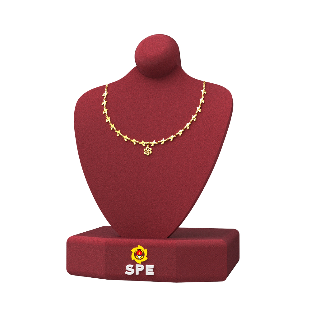 Fancy Floral Sleek Gold Necklace Chennai