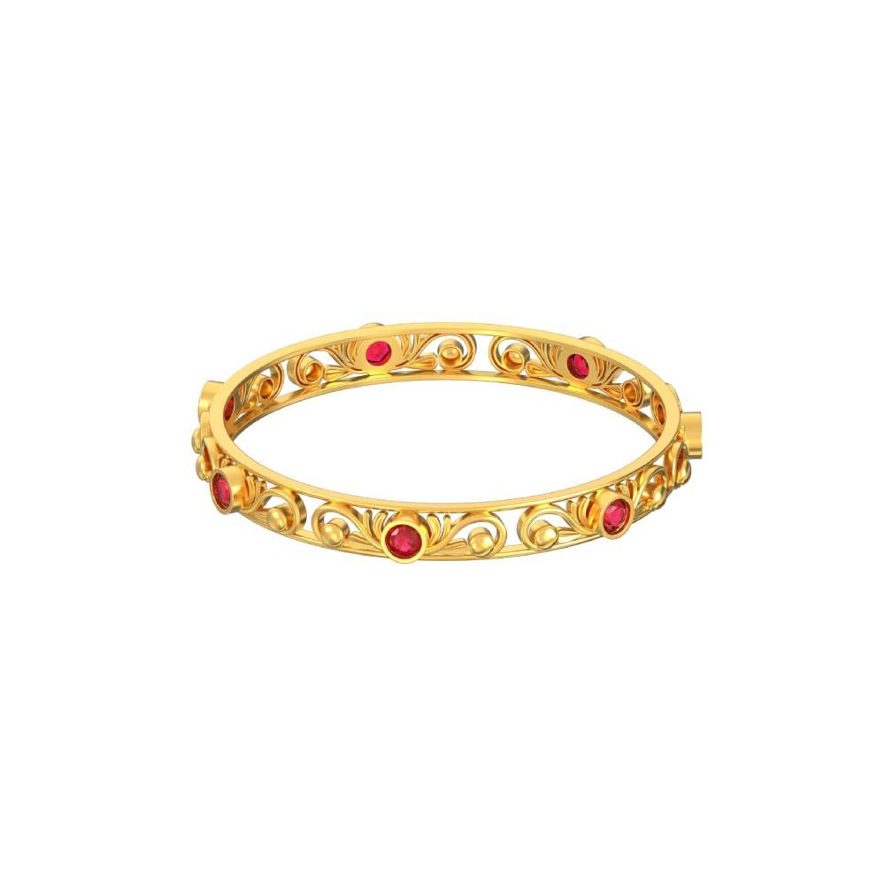 Female Nature Flower Stone Bangle