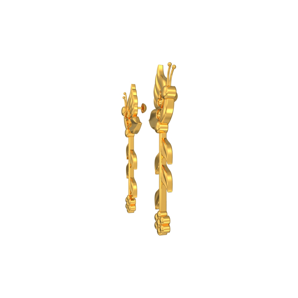 Funky Leaf Design Gold Studs Chennai