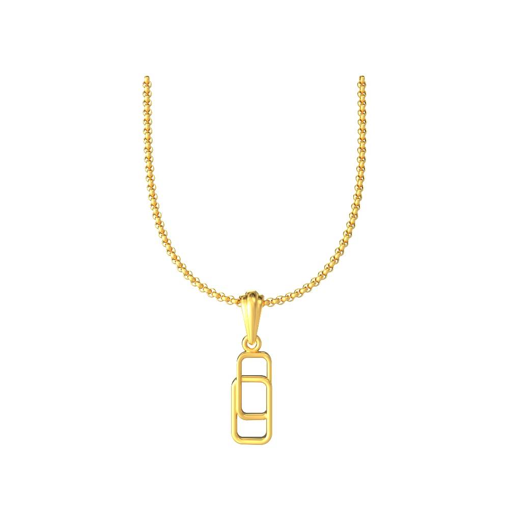 eometric Rectangle Plain Pendant