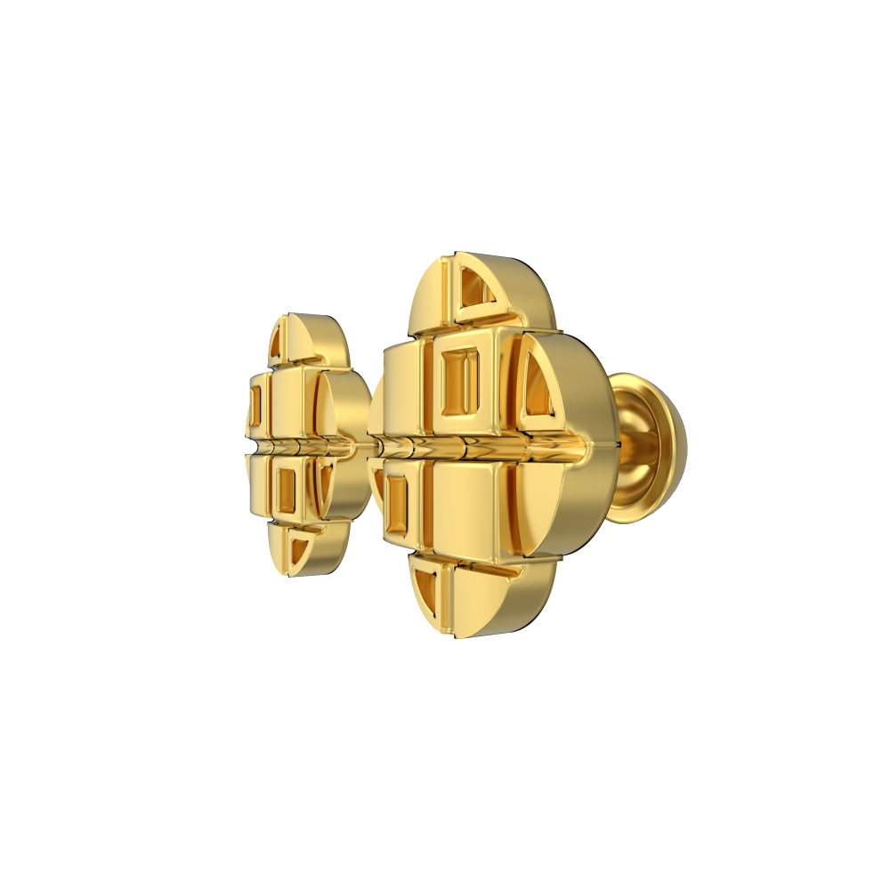 Gold Geometric Square Shape Earring