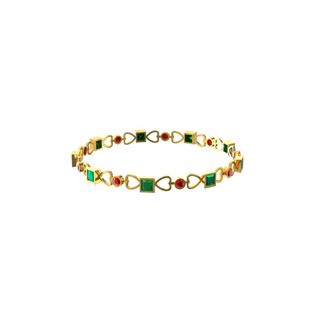 Gold Heart Symbol Bangle