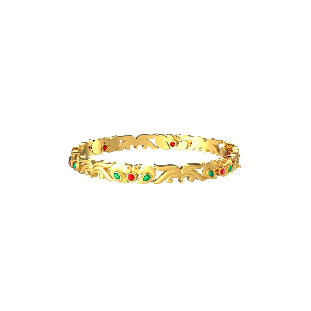 Gold Stone Animal Bangle
