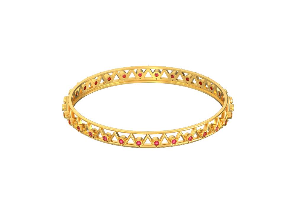 Gold Triangle Design Bangle