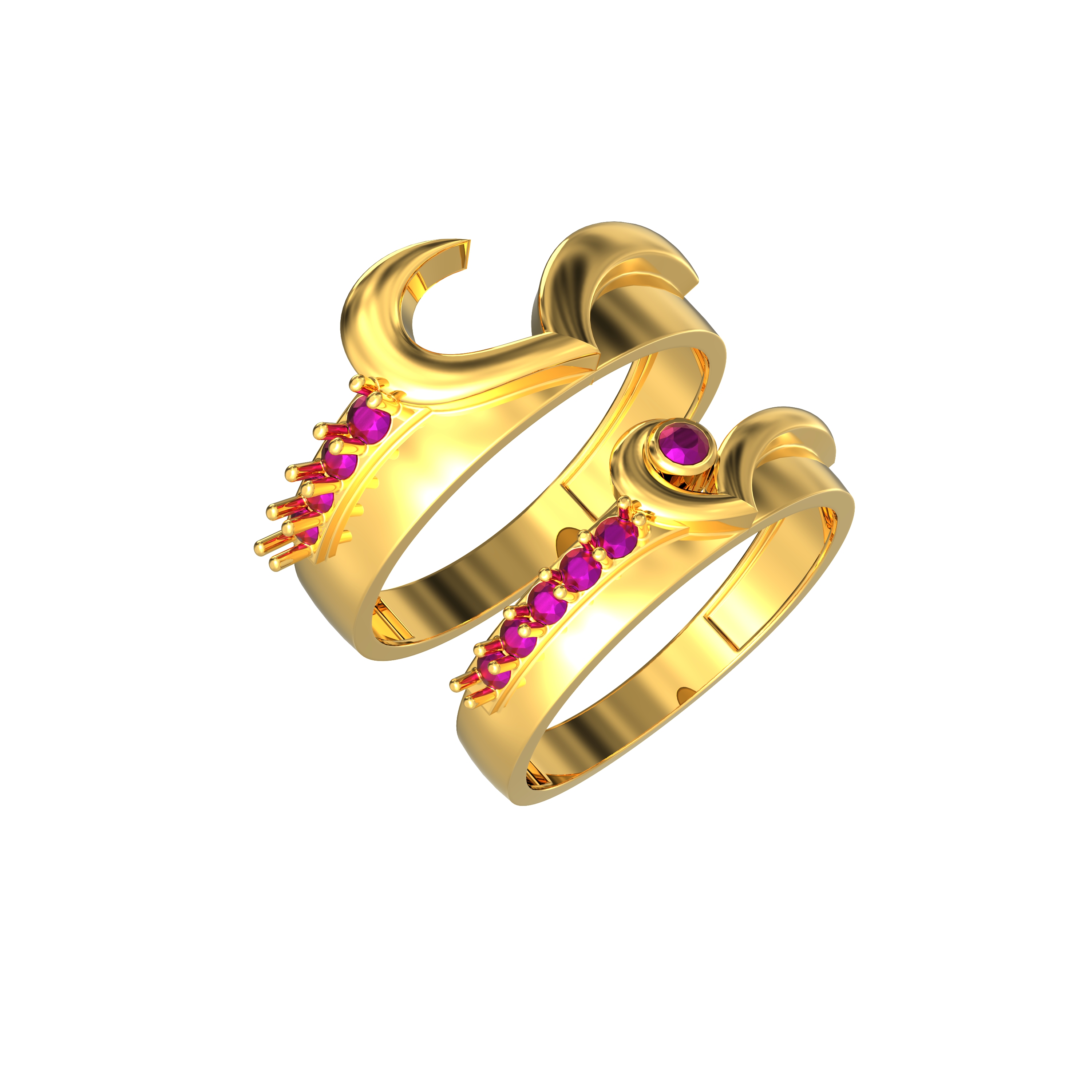 Heart-Couples-Gold-Ring