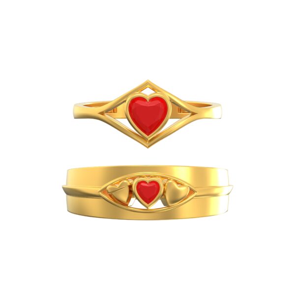 Heart-shaped-Couples-stone-Gold-Ring